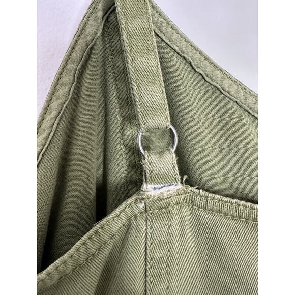 Madewell Women’s Olive Green Button Front Cotton Midi Dress Size 12 - Picture 6 of 8